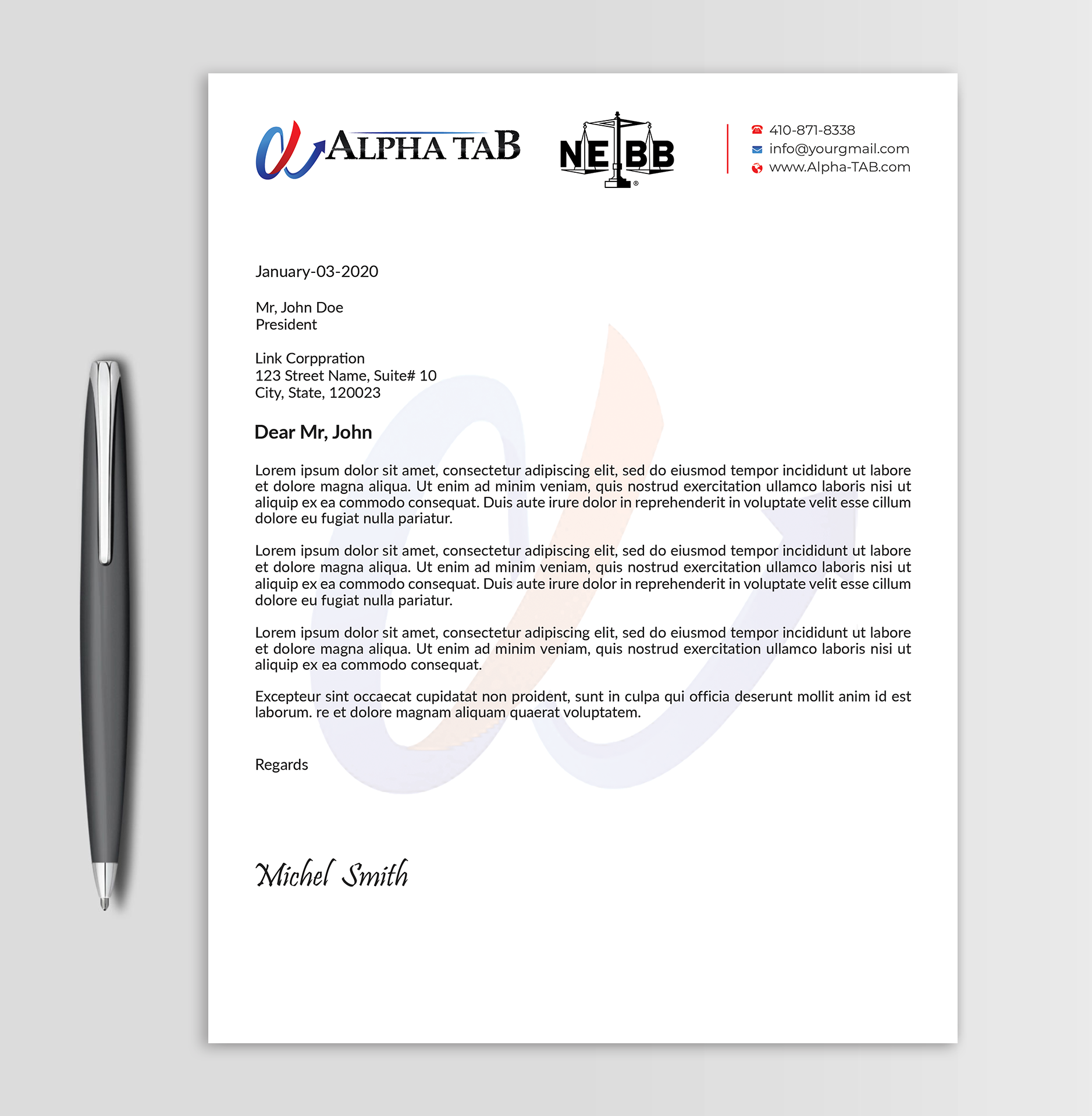 Letterhead Design by Expert Bappy for this project | Design #34892363