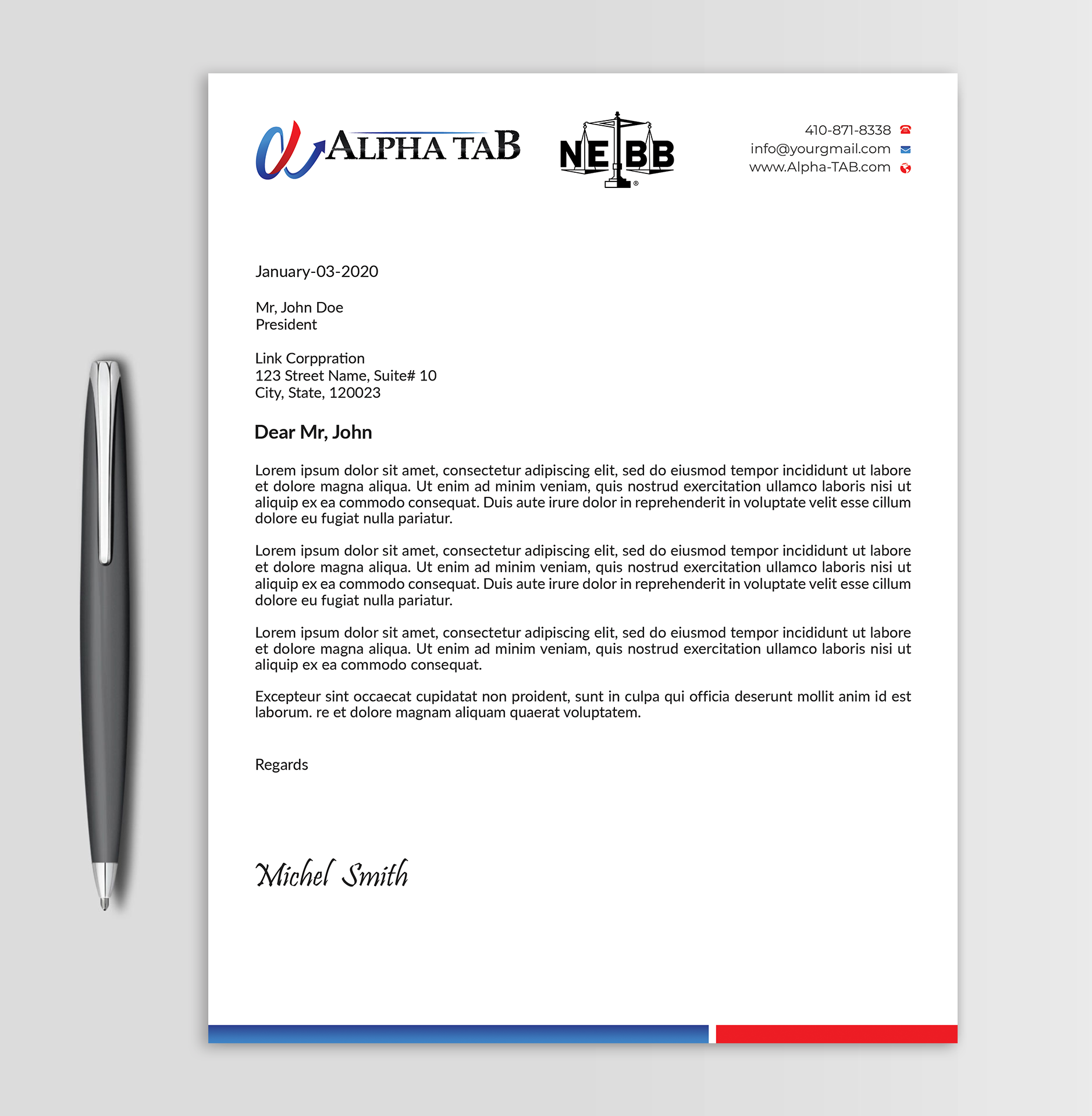 Letterhead Design by Expert Bappy for this project | Design #34892375