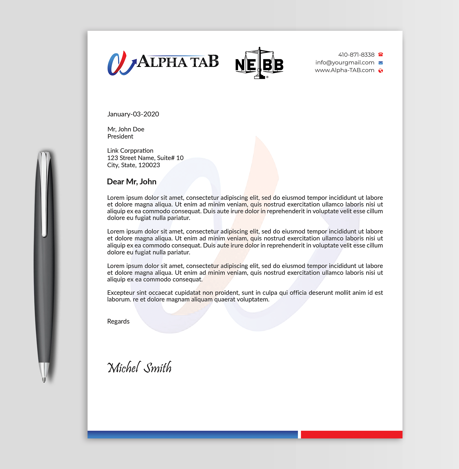 Letterhead Design by Expert Bappy for this project | Design #34892377