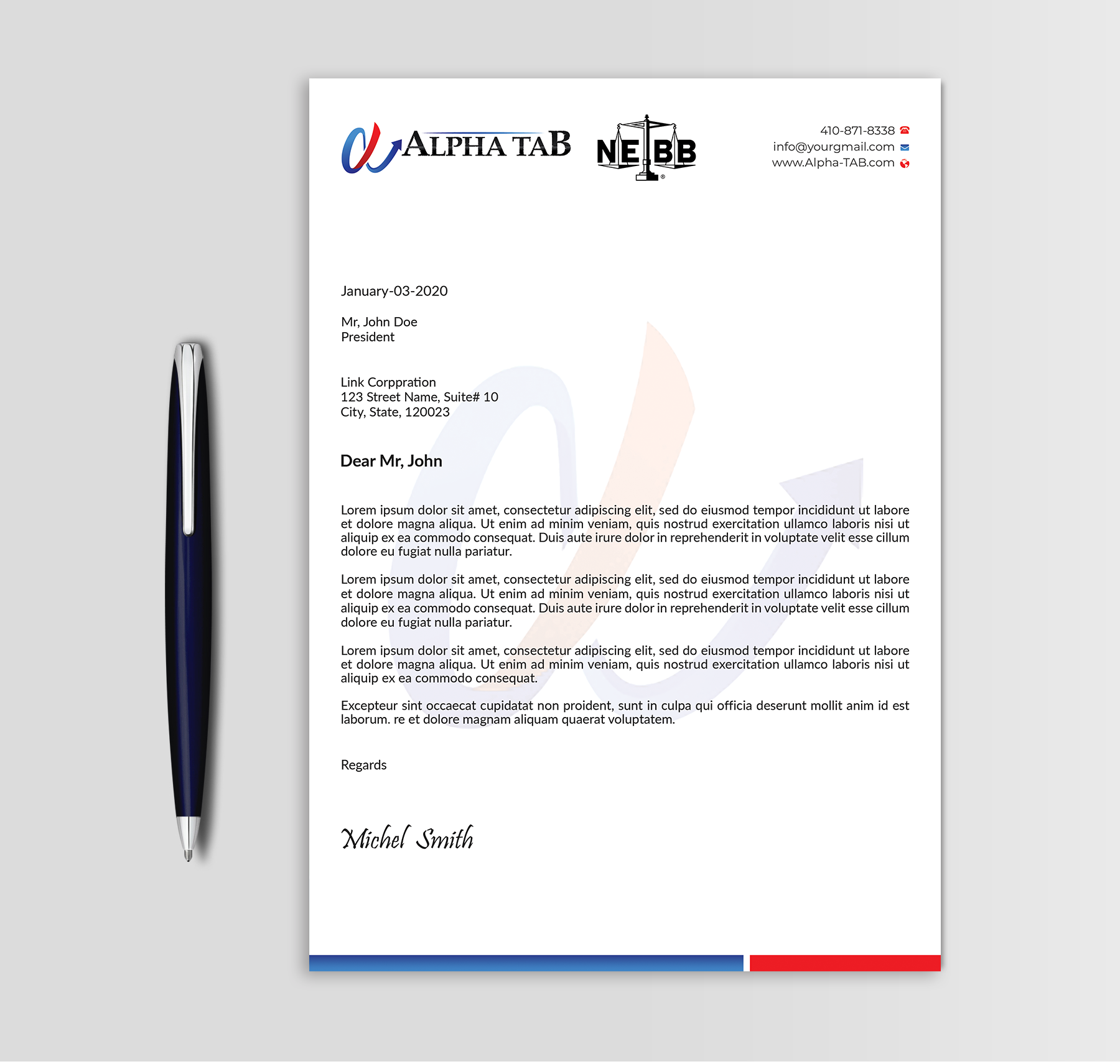 Letterhead Design by Expert Bappy for this project | Design #34892388