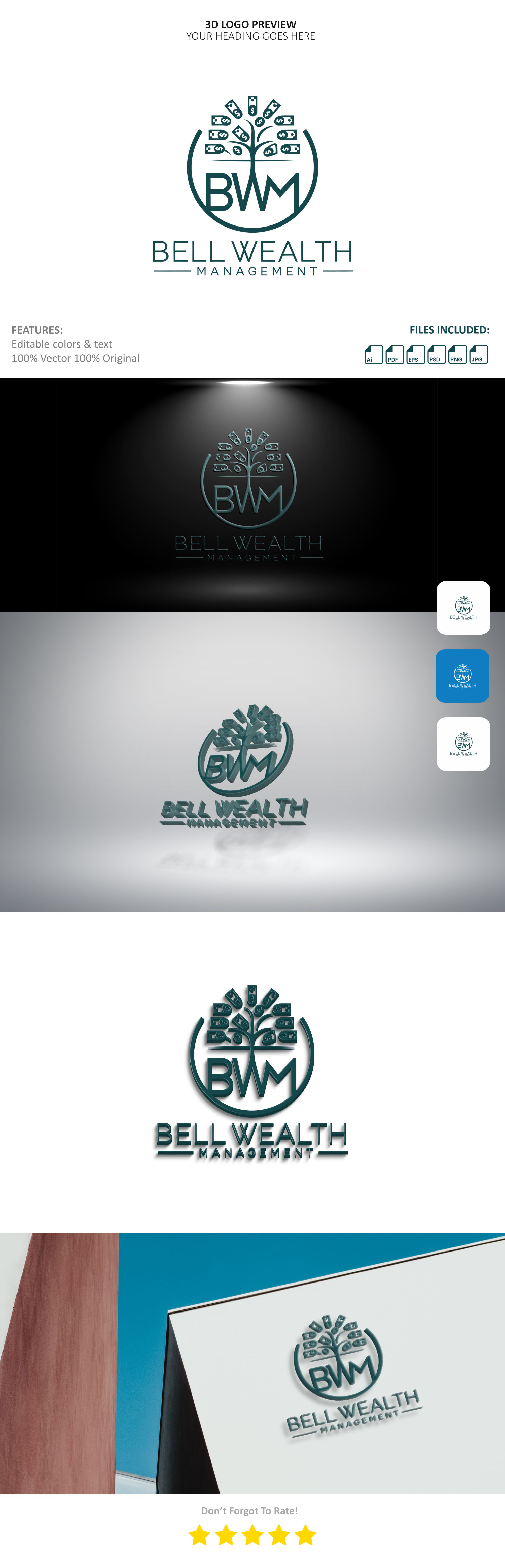 Logo-Design von VectorForge für Bell Wealth Management | Design #34903619