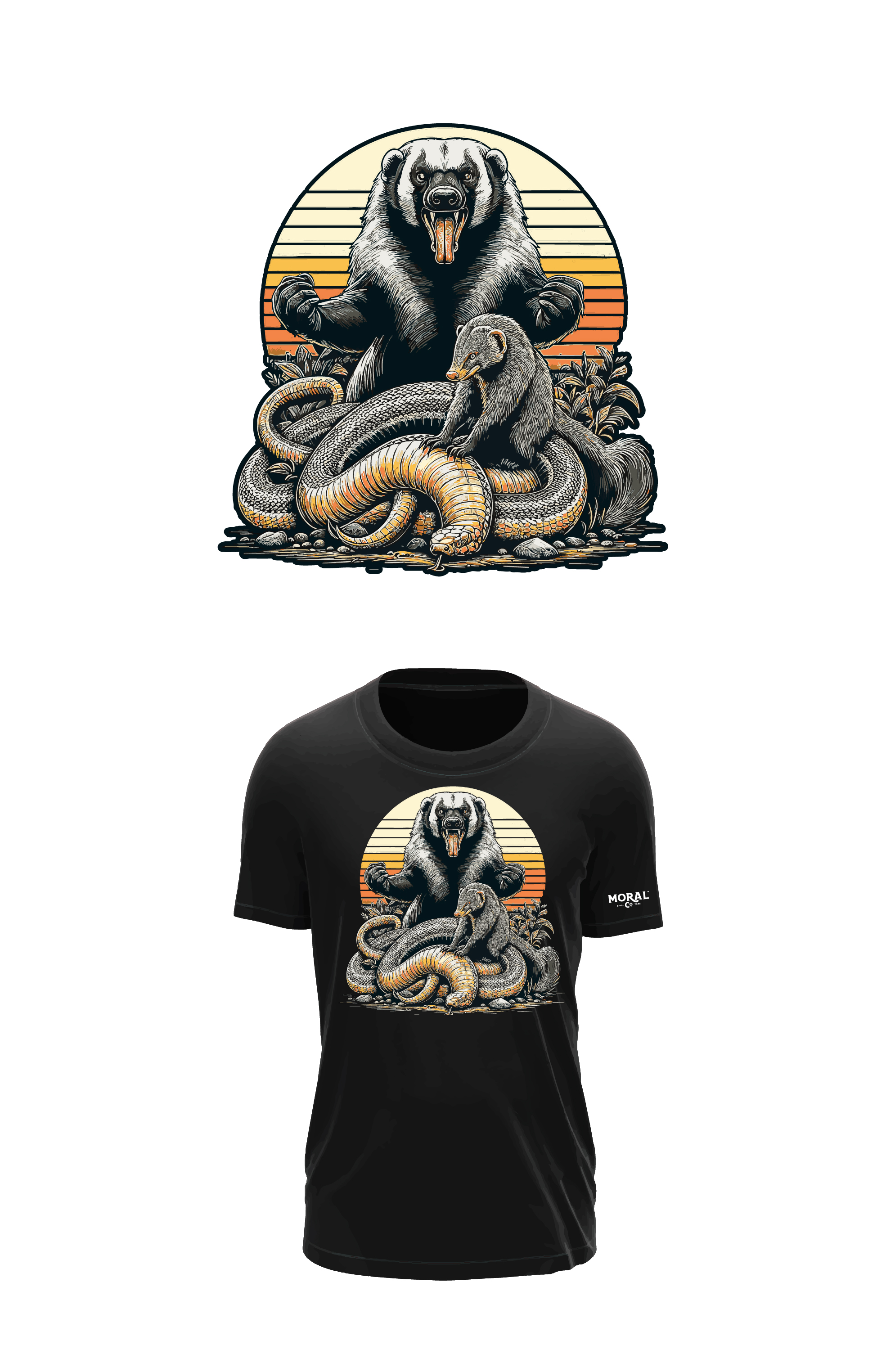 T-shirt Design by Jose Lopez ( Verified Pro Designer ) for Moral Co. | Design #34958758