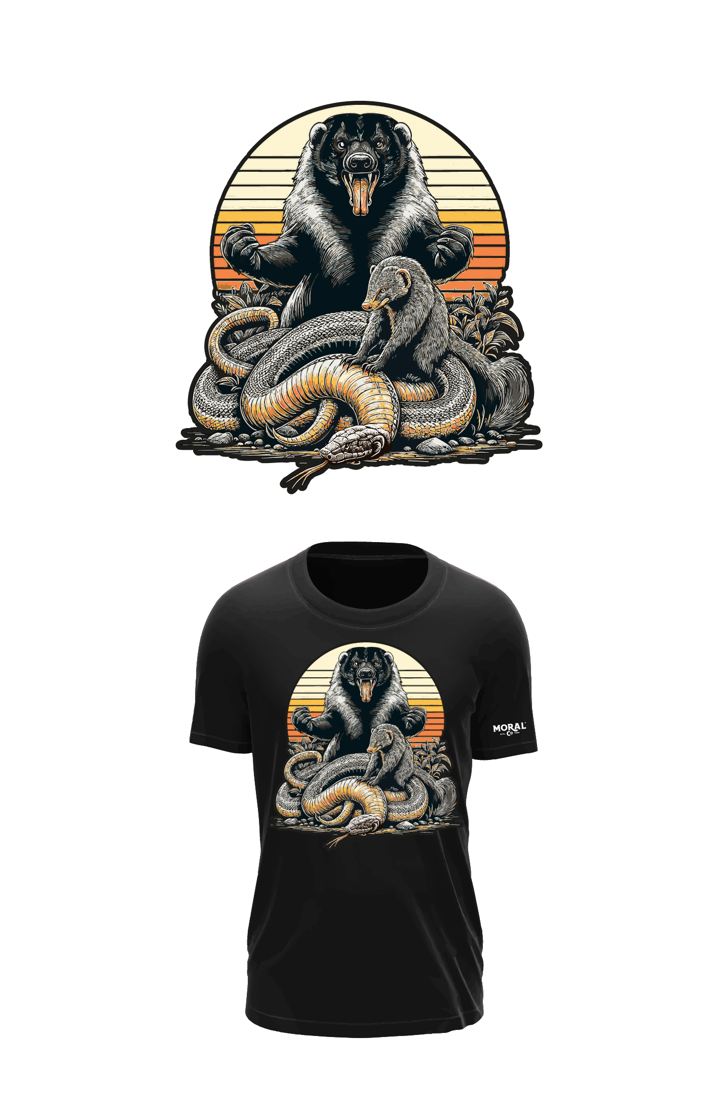 T-shirt Design by Jose Lopez ( Verified Pro Designer ) for Moral Co. | Design #34965038