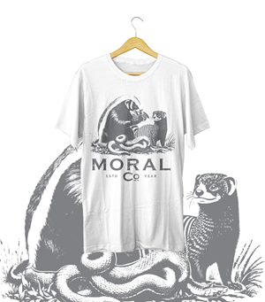 T-shirt Design by HELLOCRUNK for Moral Co. | Design #34919748