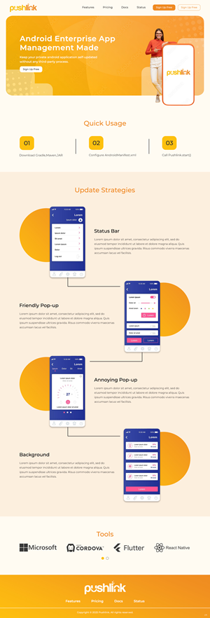 Web Design par pb pour PushLink | Design : #34911352