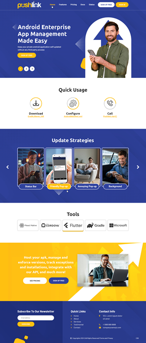 Web Design par pb pour PushLink | Design : #34918665