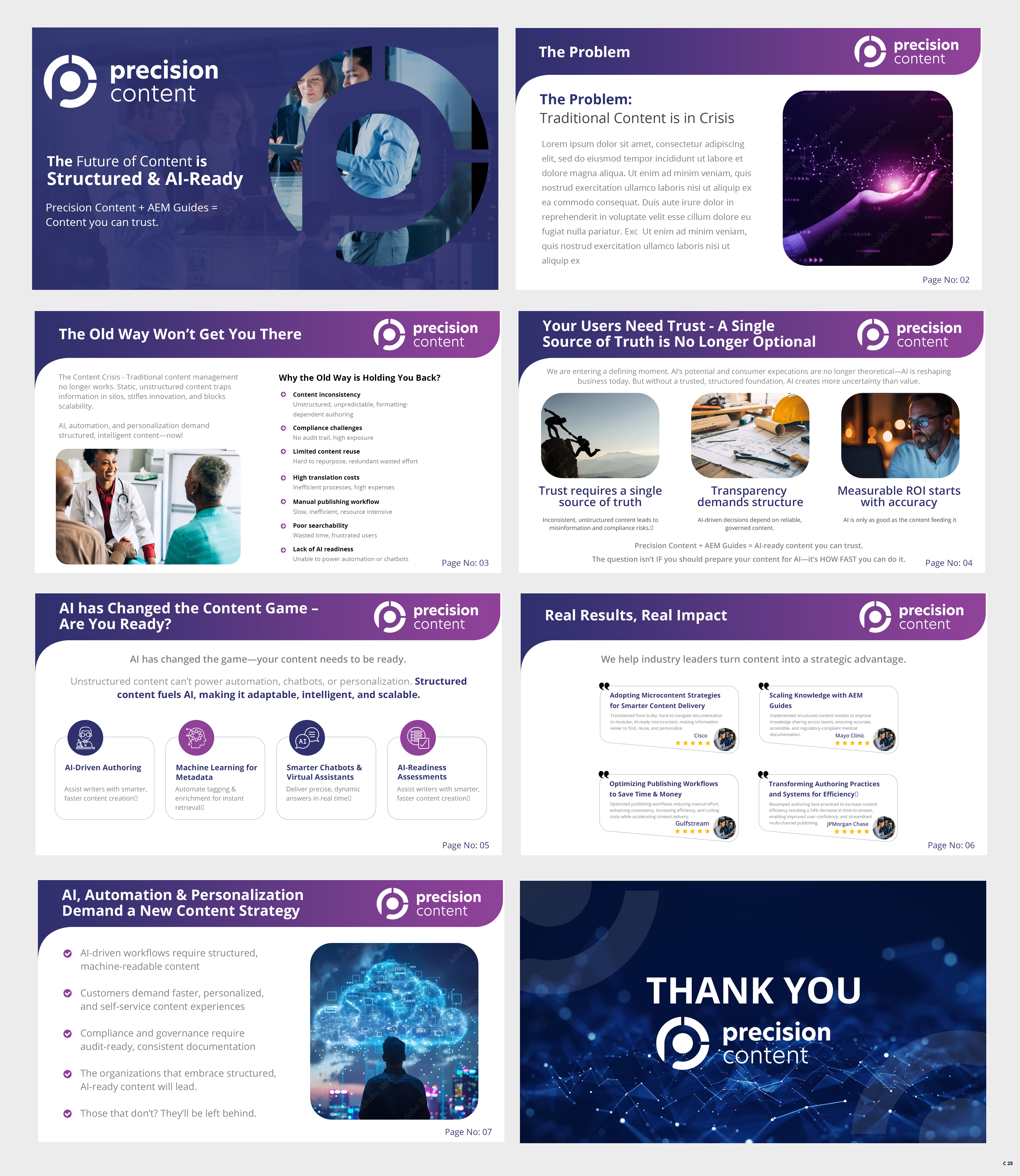 PowerPoint Design by pb for Precision Content Authoring Solutions | Design #34918817