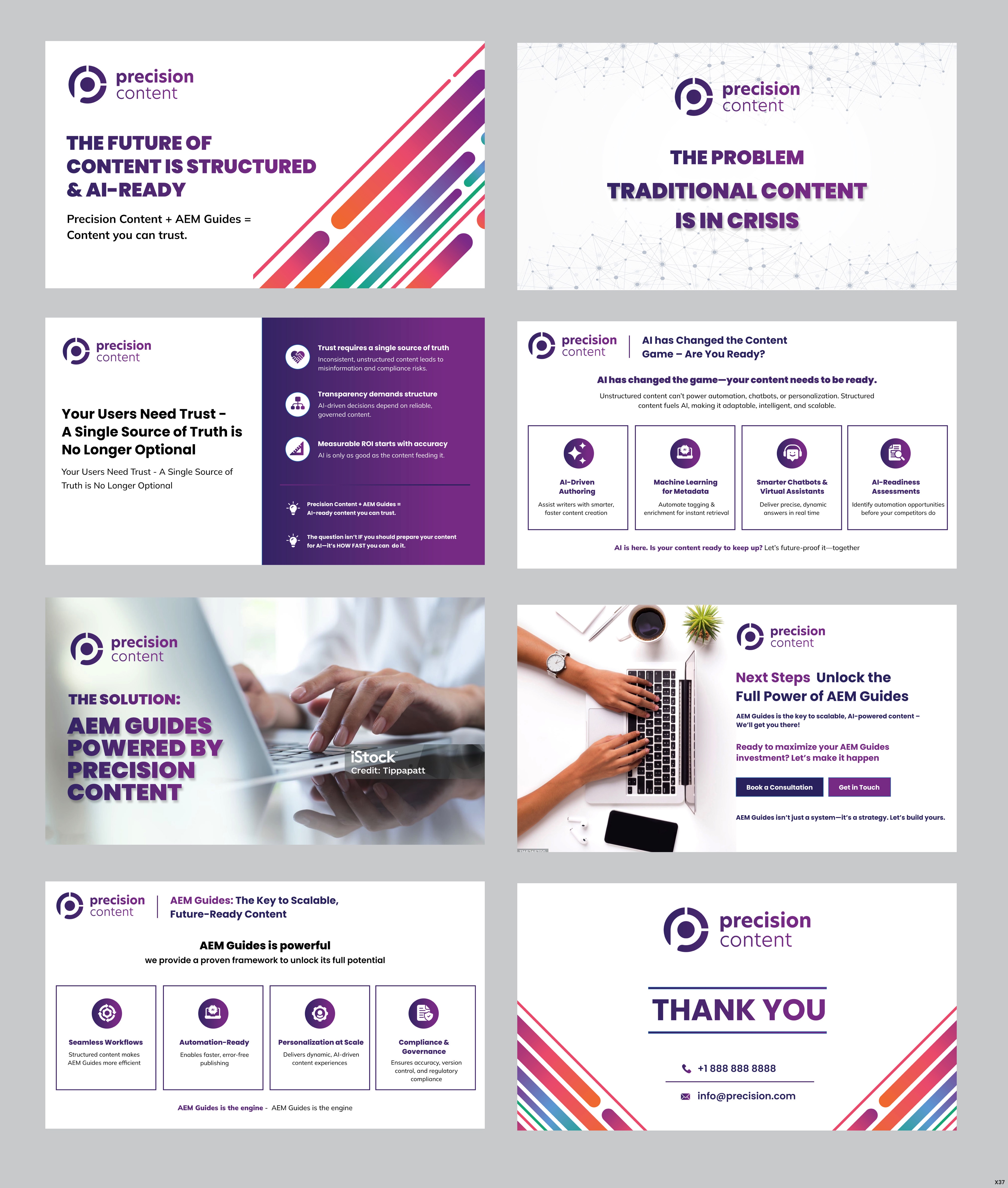 PowerPoint Design by pb for Precision Content Authoring Solutions | Design #34918824