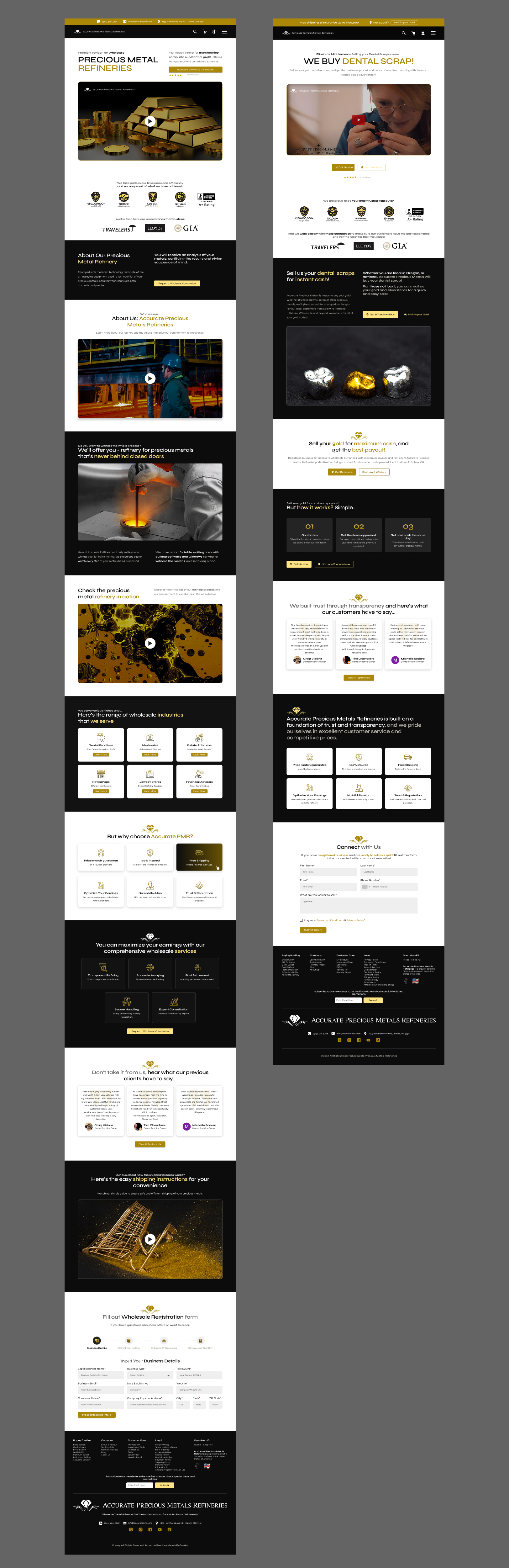 Web Design by EPF98Designs for Accurate Precous Metals Refineries | Design #34968823