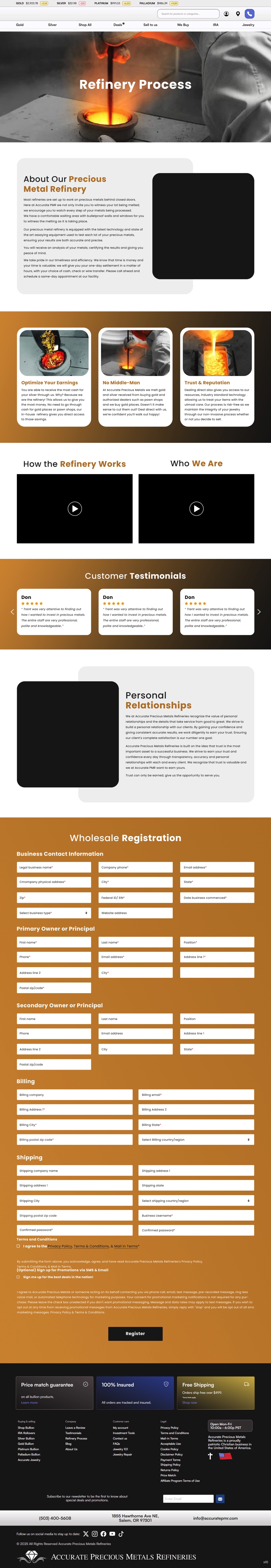 Web Design by pb for Accurate Precous Metals Refineries | Design #34918776