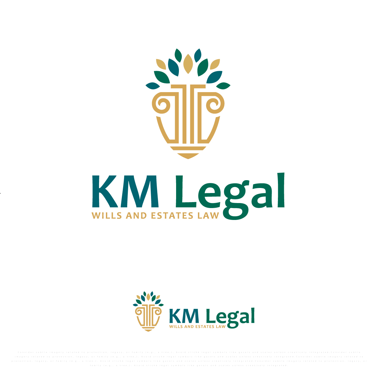 Logo Design by Dhimant Maloo for KM Legal | Design #34909881