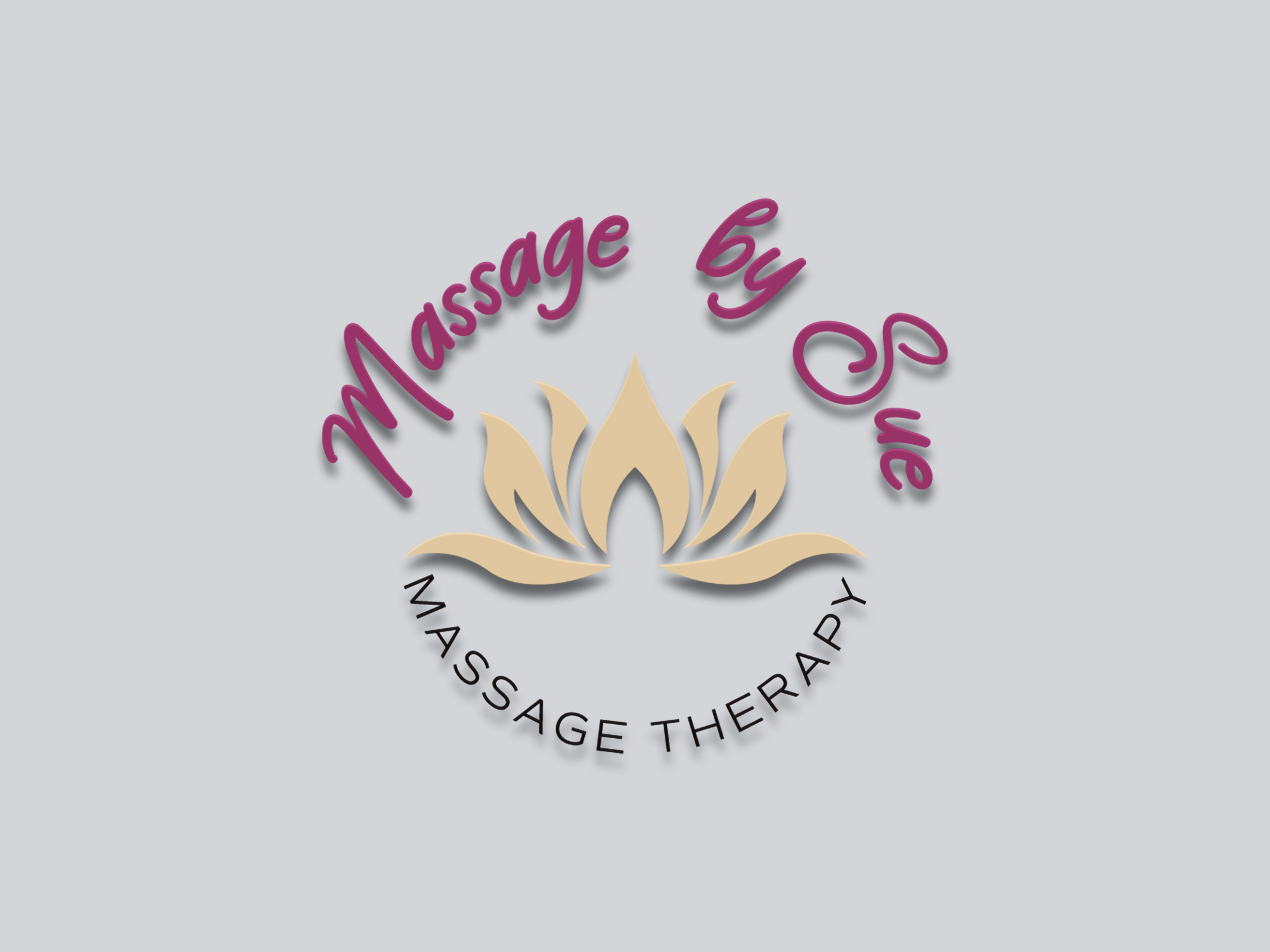 Logo Design by Tube light for Massage by Sue  | Design #34950539