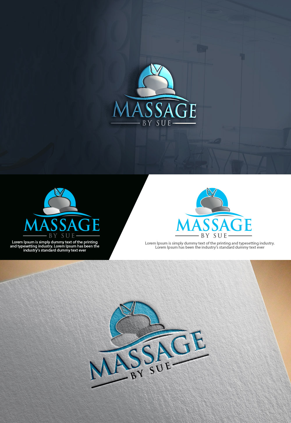 Diseño de Logo por sulemani  creation para Massage by Sue  | Diseño #34919477