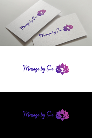 Logo Design by zeeone for Massage by Sue  | Design: #34914005