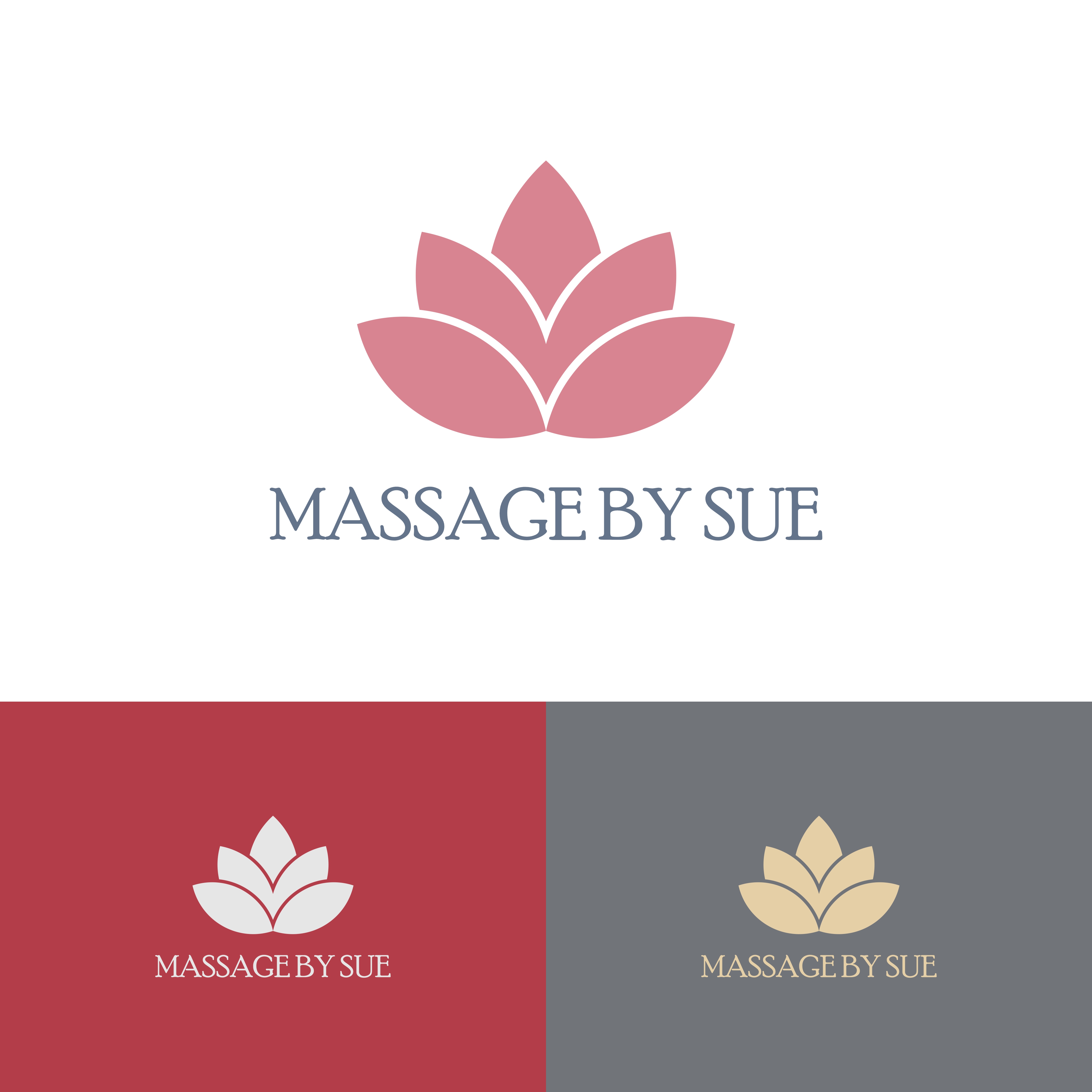 Logo Design by RezaRio for Massage by Sue  | Design #34950197