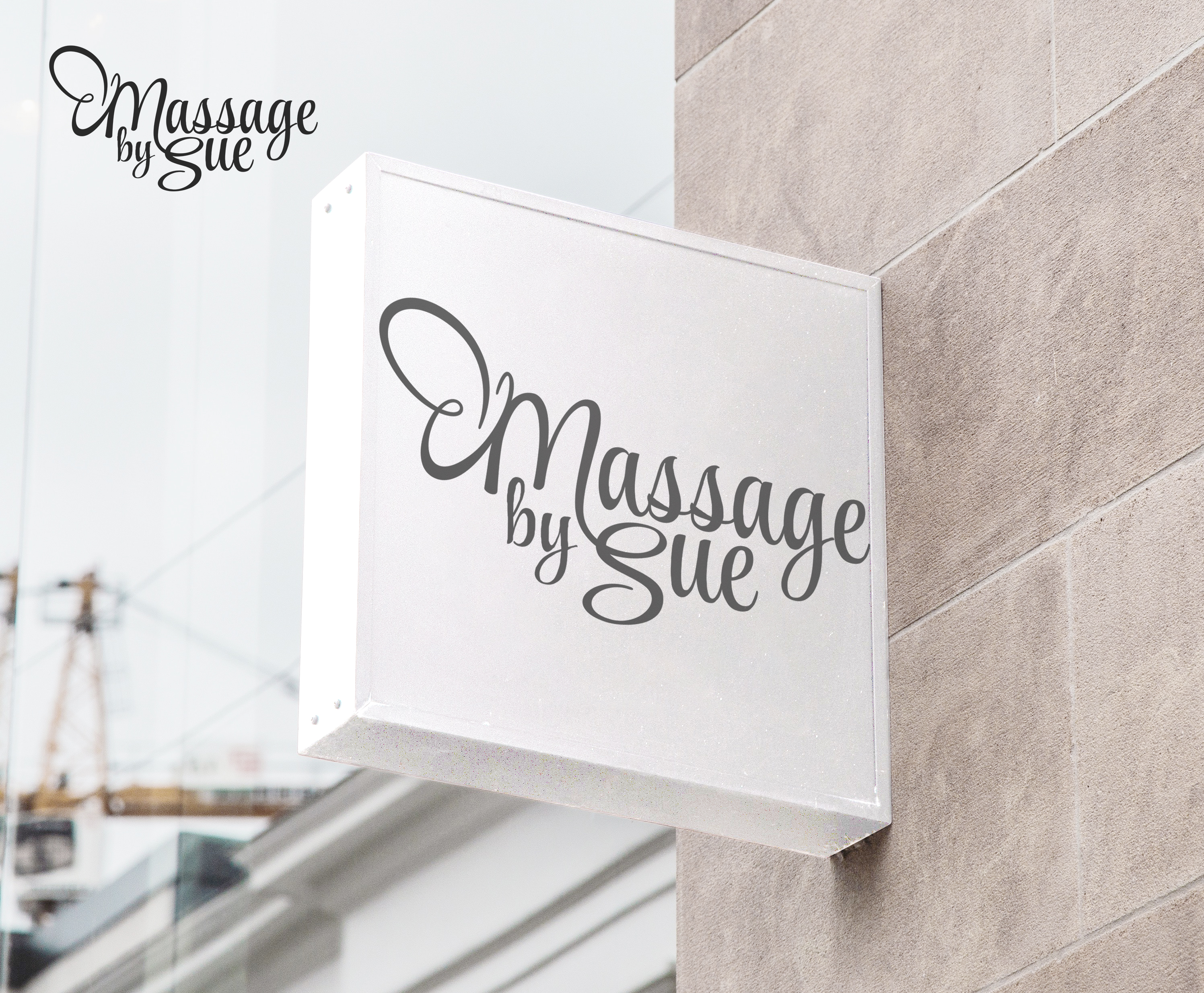 Logo-Design von aquabomb26 für Massage by Sue  | Design #34914801