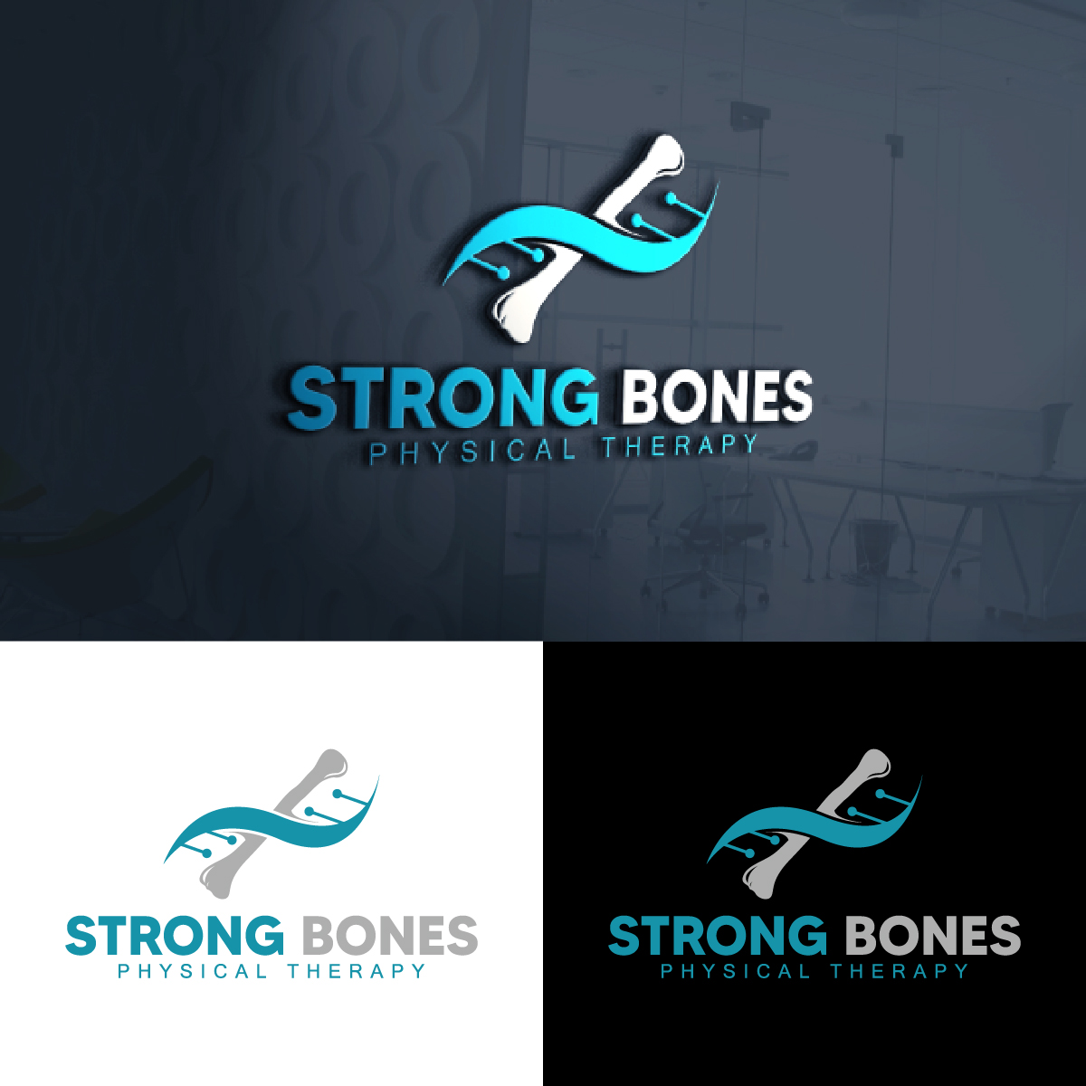 Diseño de Logo por fly  design para Strong Bones Physical Therapy | Diseño #34917956