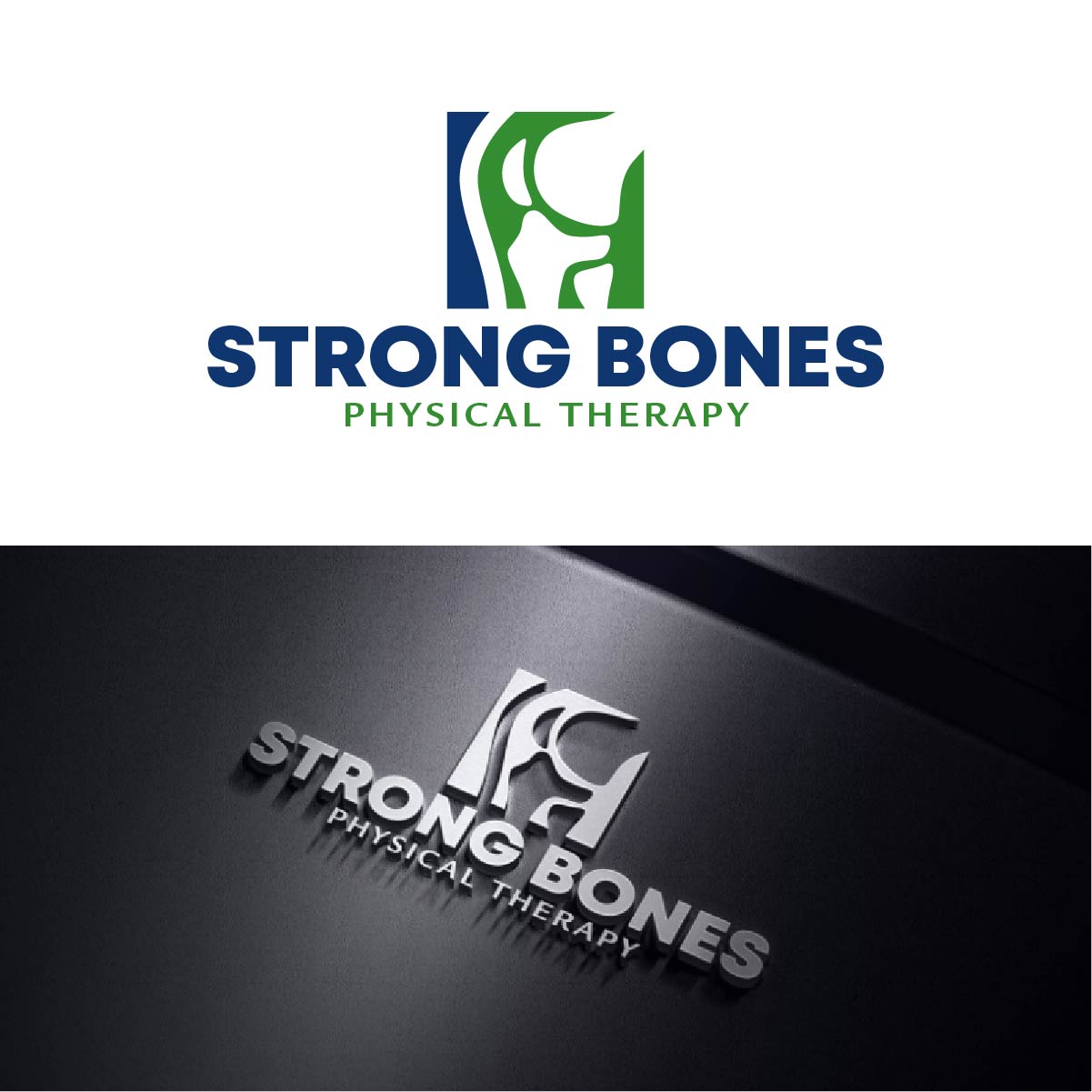 Diseño de Logo por fly  design para Strong Bones Physical Therapy | Diseño #34918055