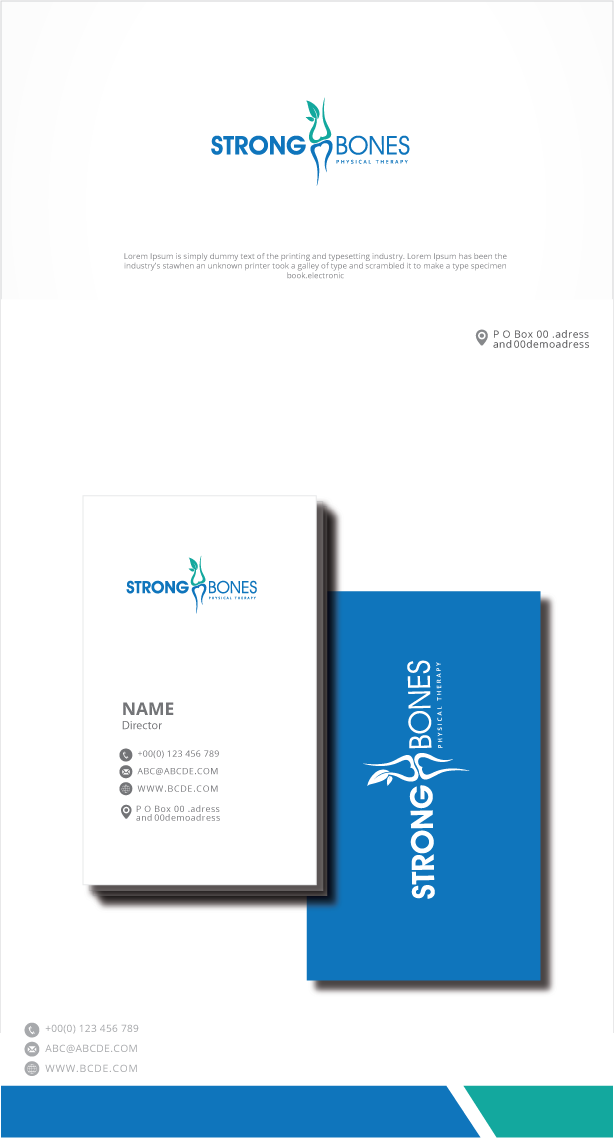 Logo Design by zebronicgraphic for Strong Bones Physical Therapy | Design #34918163