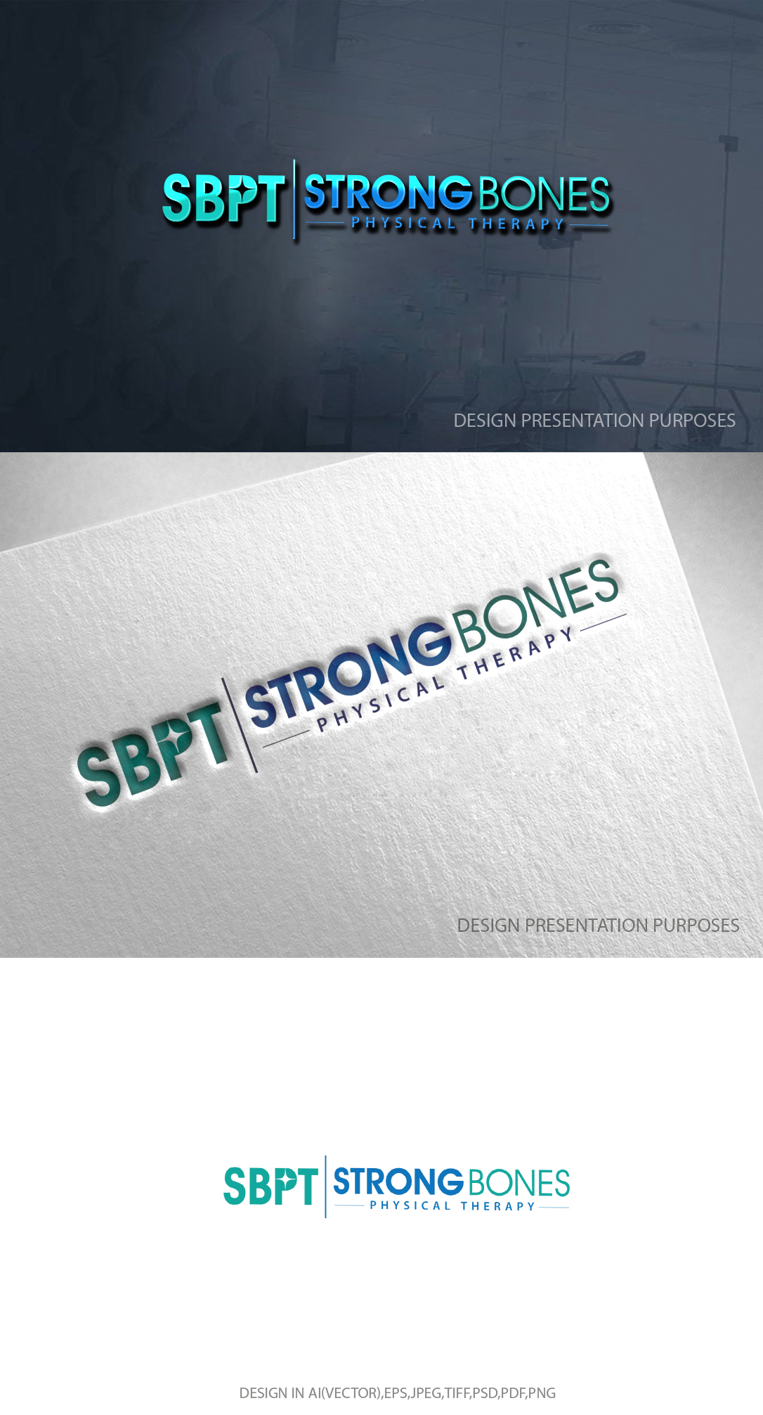 Logo Design by zebronicgraphic for Strong Bones Physical Therapy | Design #34940300