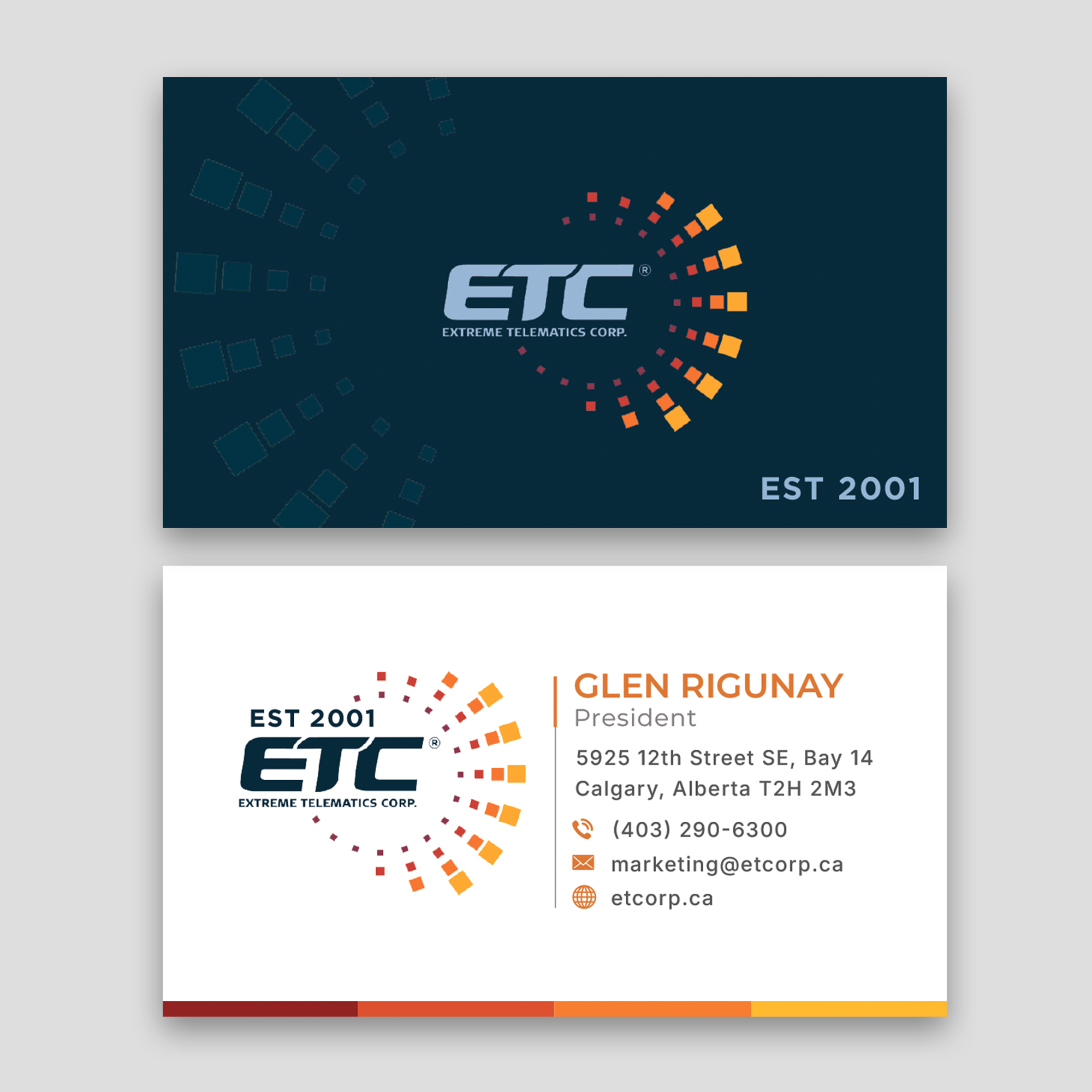 Business Card Design by Majed D for Extreme Telematics Corp. | Design #34935241