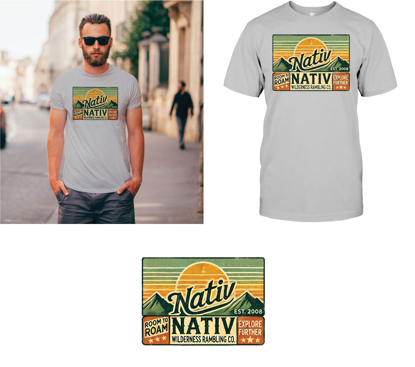 T-shirt Design by Graphica Studio for NATIV LLC | Design #34956585