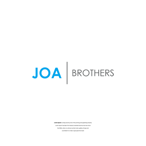 Logo Design by skylart28 for JOA Brothers Inc. | Design: #34967434