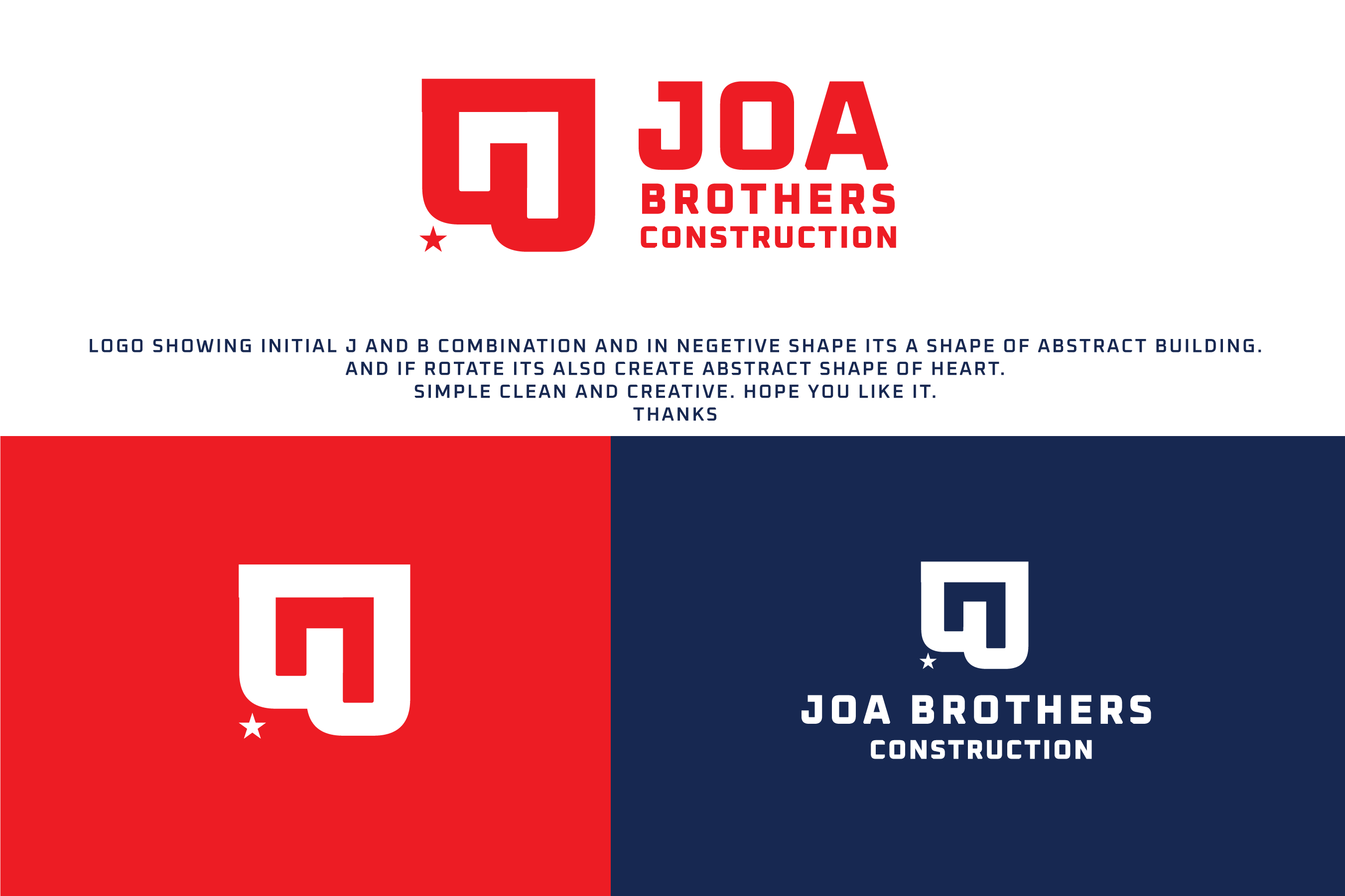 Logo Design by KREATIVE S - LOGO DESIGN for JOA Brothers Inc. | Design #34932297