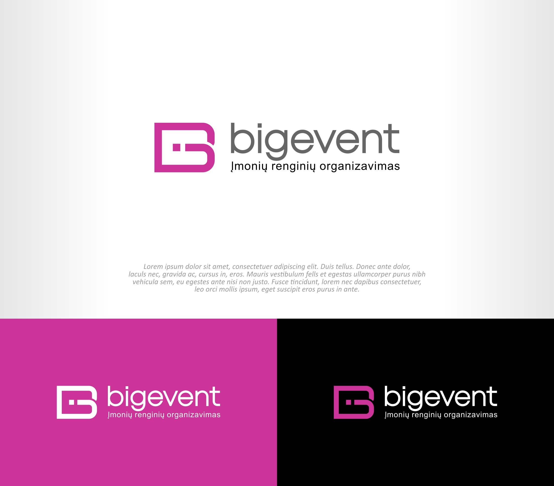 Logo Design by Abici for BIGEVENTAS, MB, company code 305010752, VAT code LT100012172517 | Design #35002030
