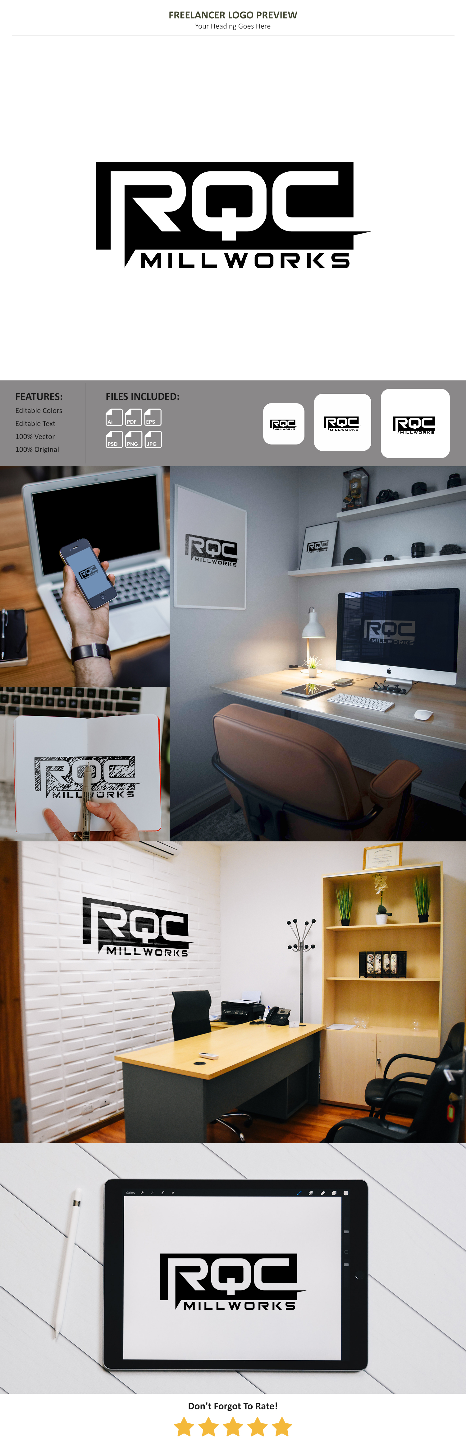 Logo Design by VectorForge for RQC Millworks  | Design #34937152