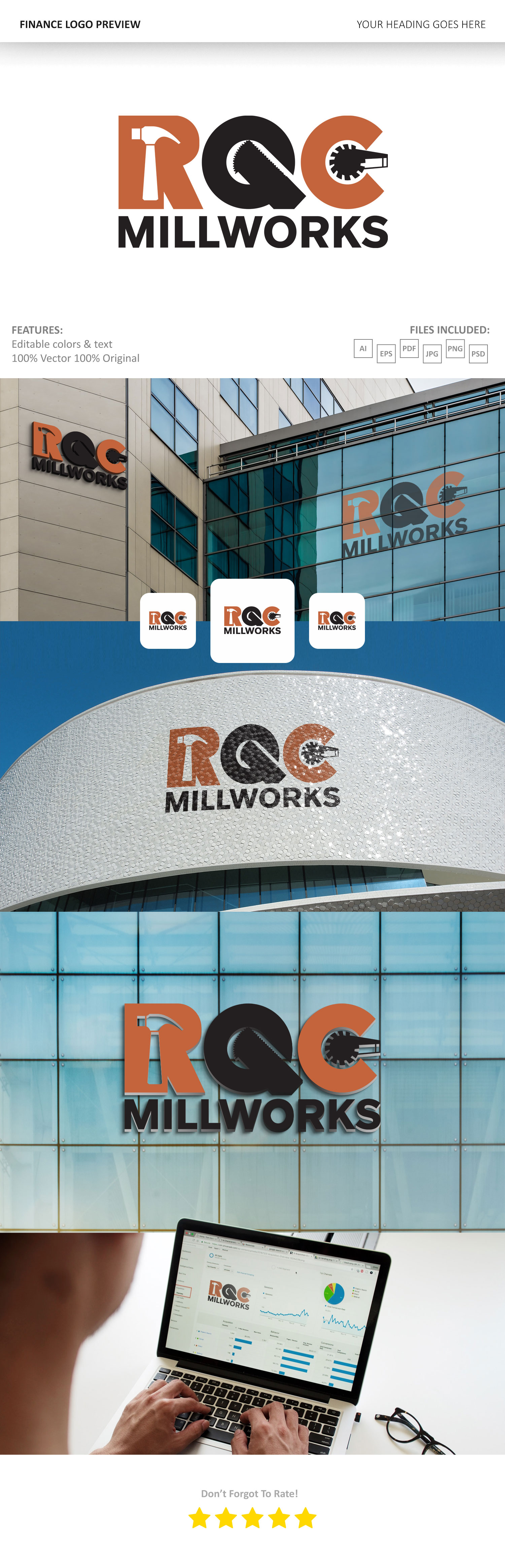 Logo Design by VectorForge for RQC Millworks  | Design #34940035