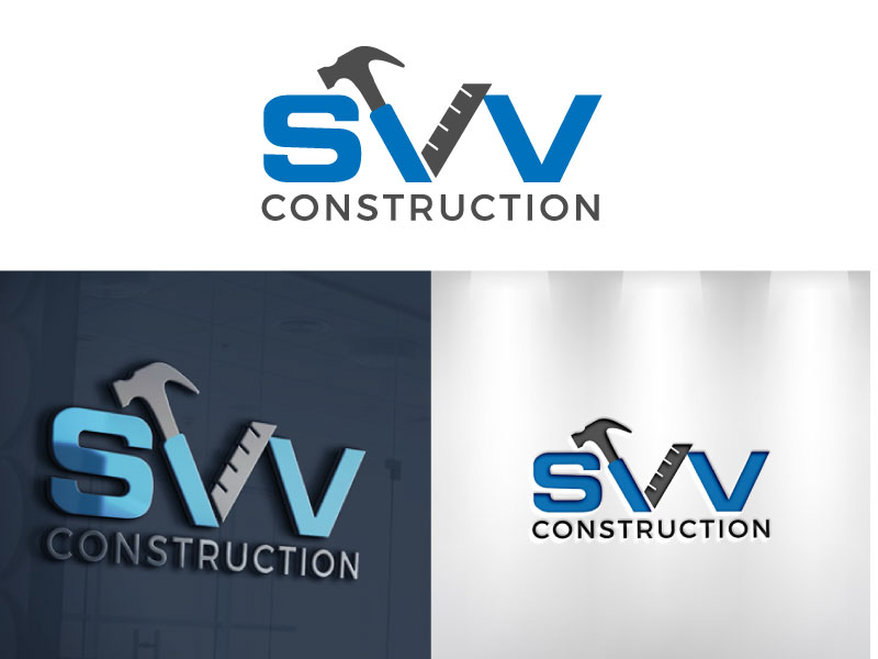 Logo Design by Cliping_path for SVV Construction  | Design #34982835