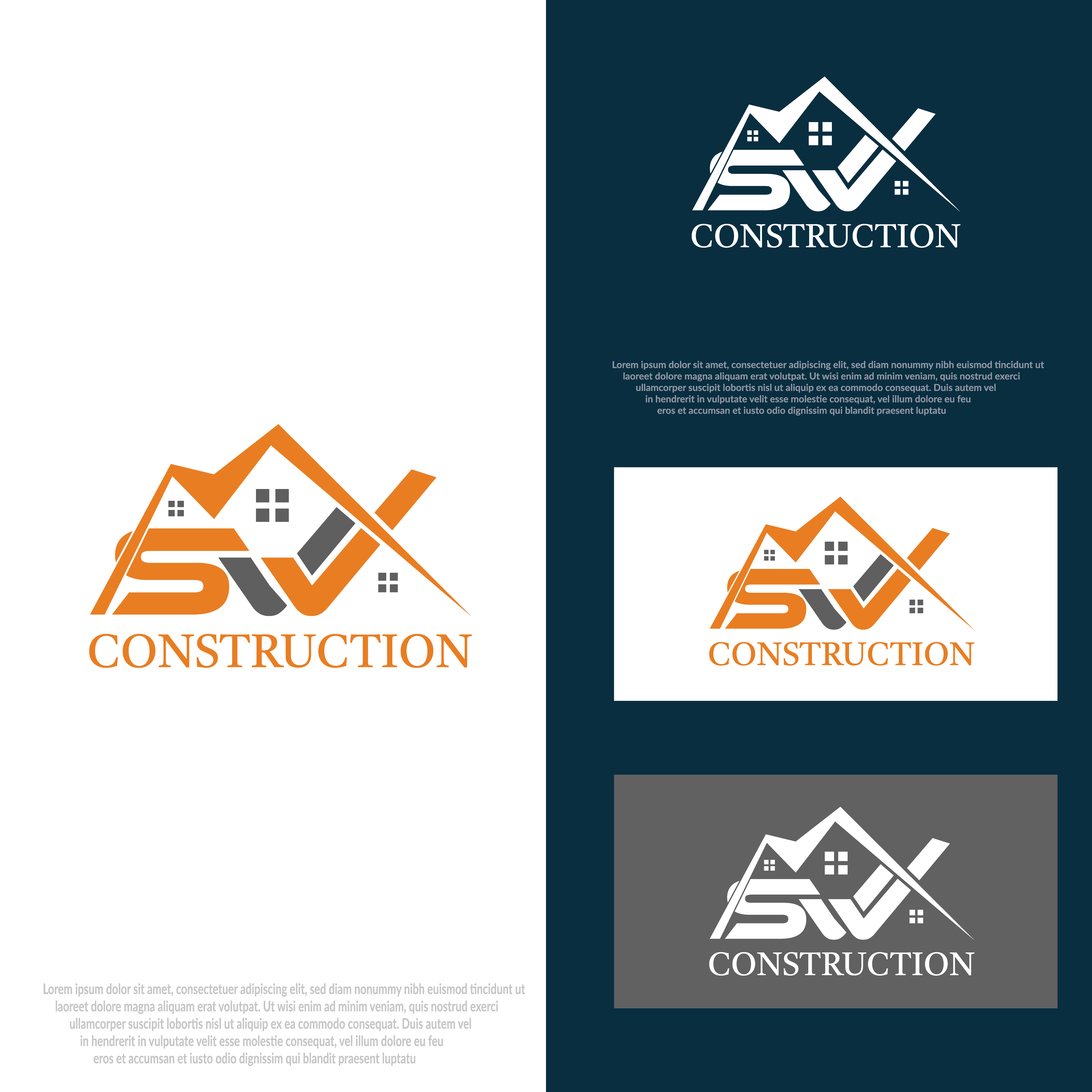 Logo Design by parvin6494 for SVV Construction  | Design #34947738