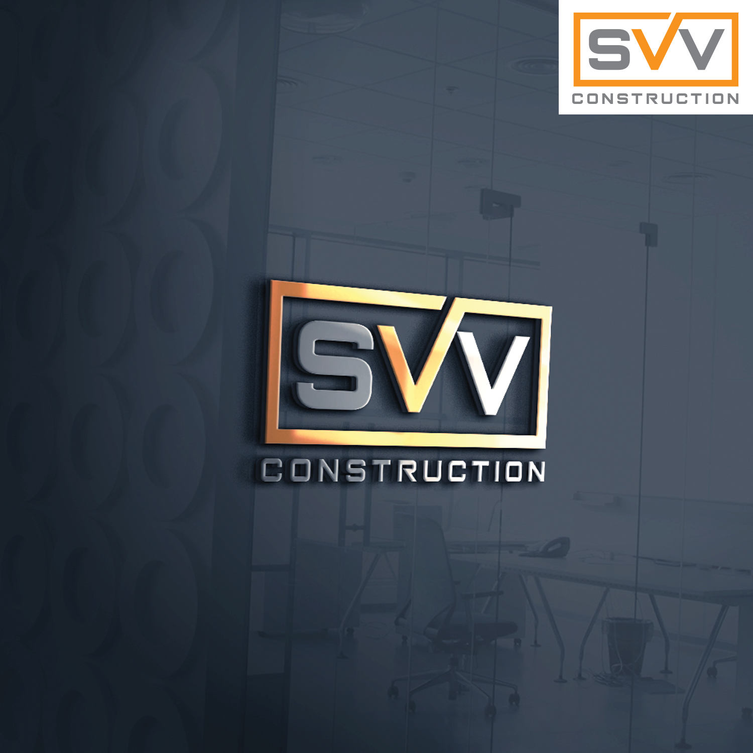Logo Design by TARGET logo for SVV Construction  | Design #34950477