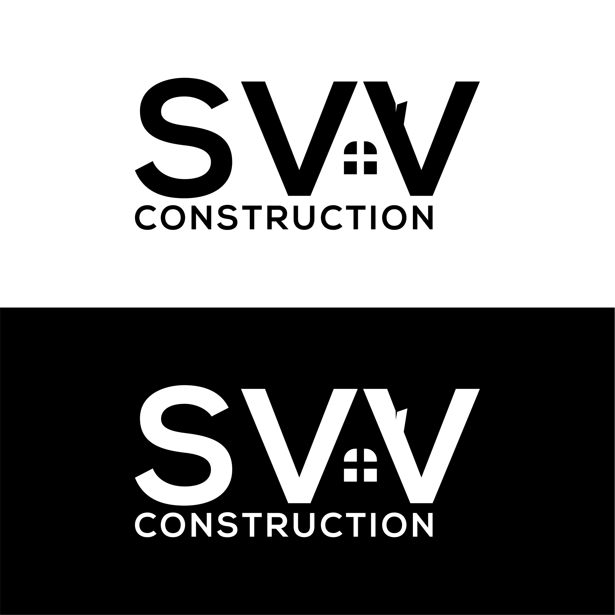 Logo Design by diego costa for SVV Construction  | Design #34954778