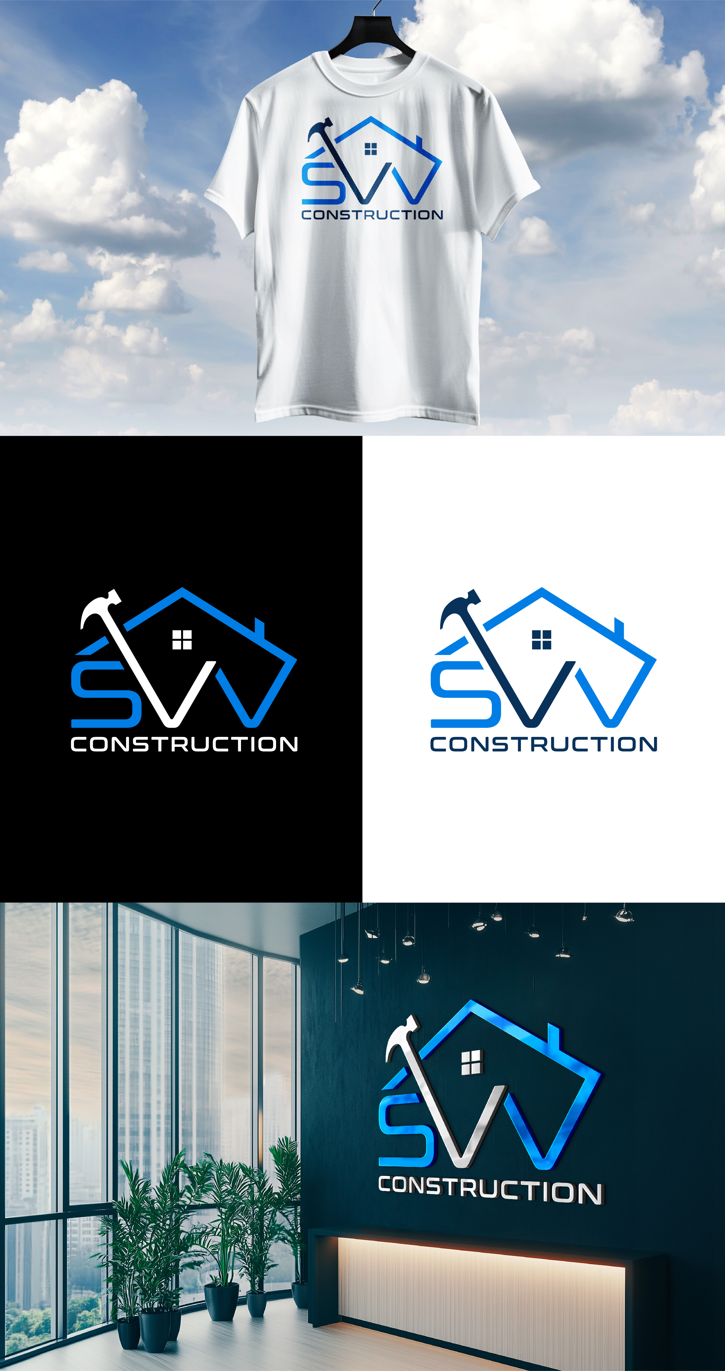 Logo Design by PixelUP Graphics for SVV Construction  | Design #34952740