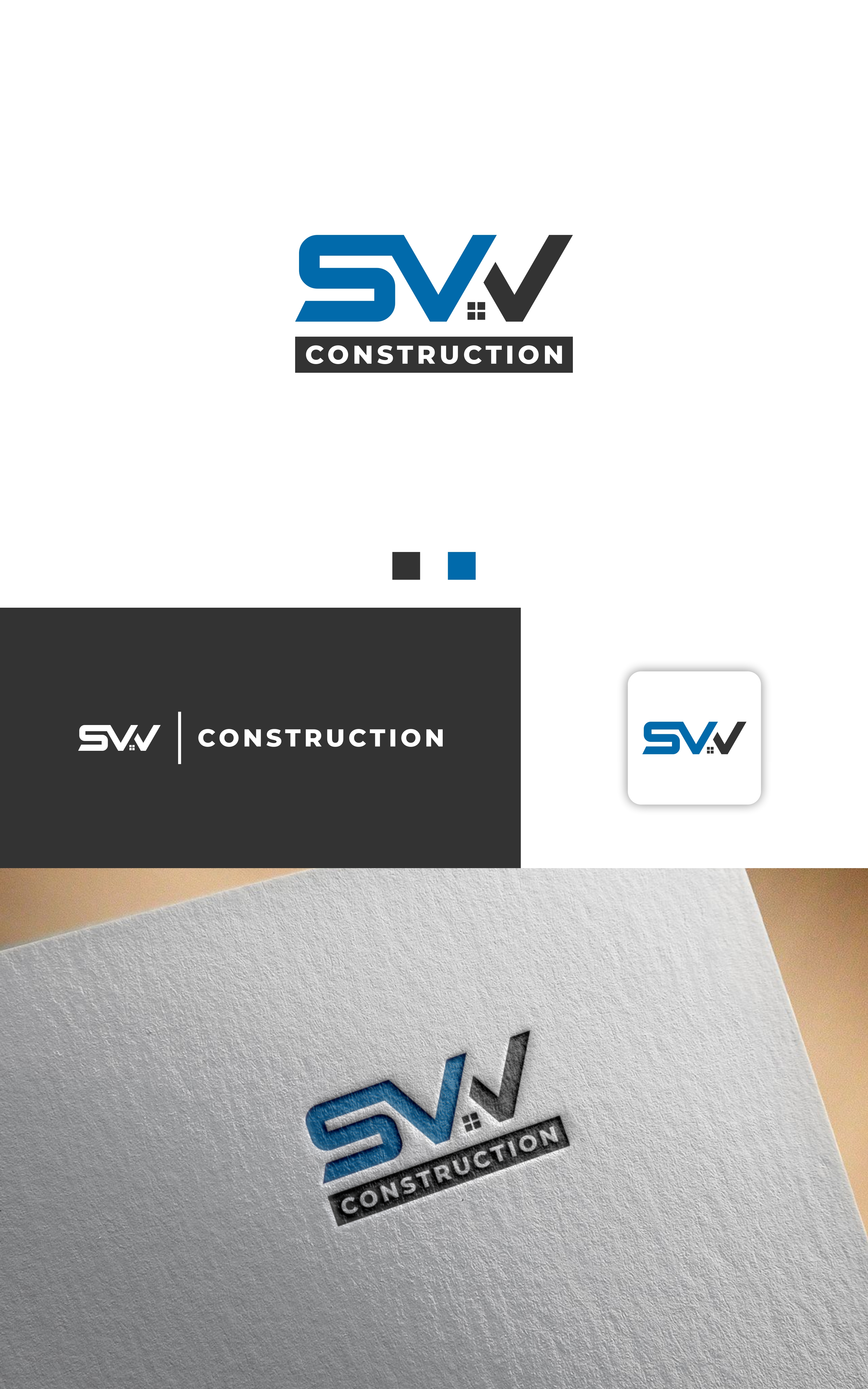 Logo Design by Dell_a.Design for SVV Construction  | Design #34951256