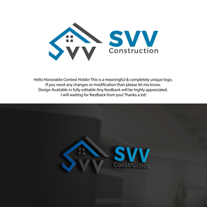 Logo-Design von Designerrasedul für SVV Construction  | Design: #34983797