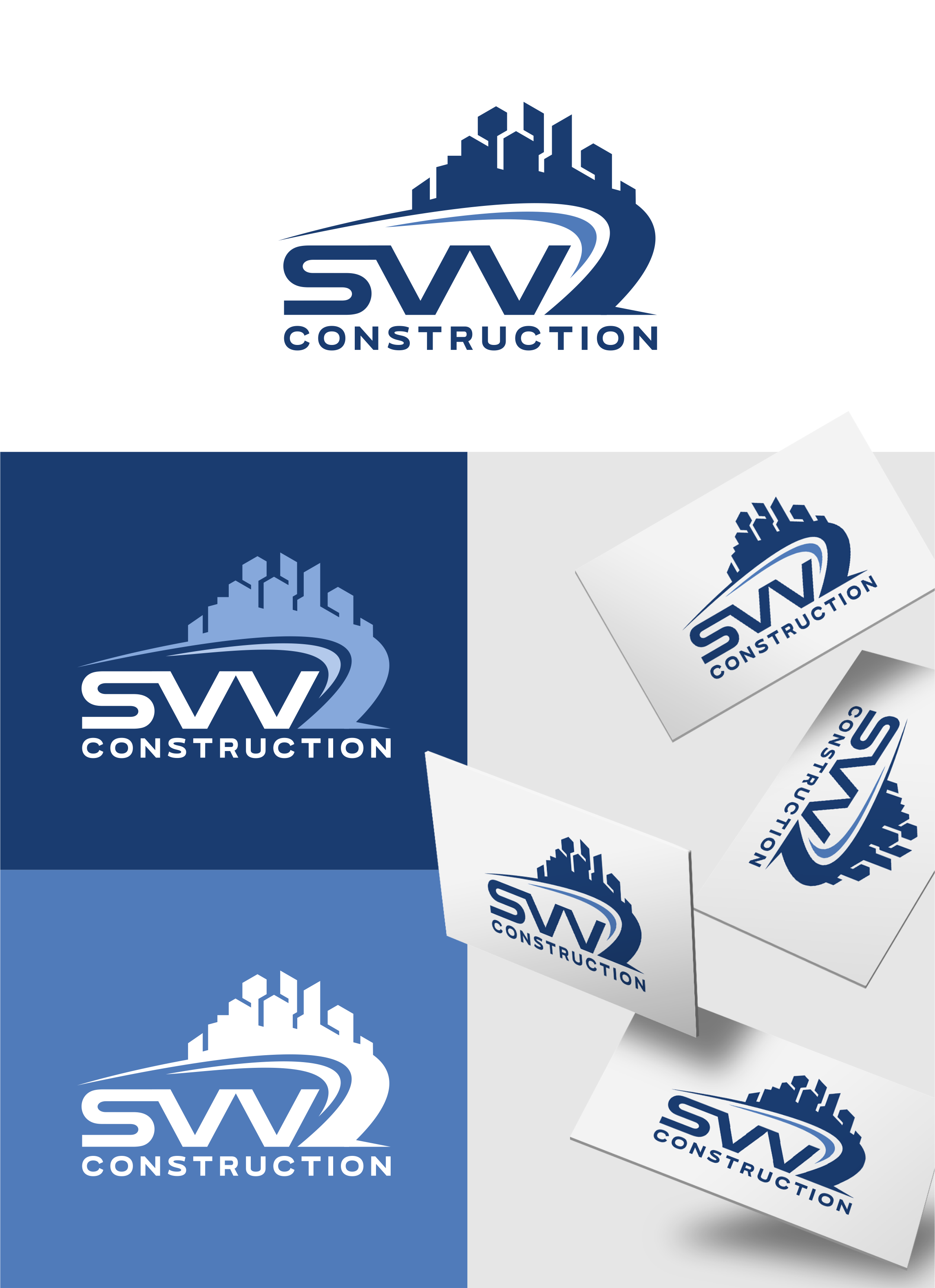 Logo-Design von artswolf für SVV Construction  | Design #34964232