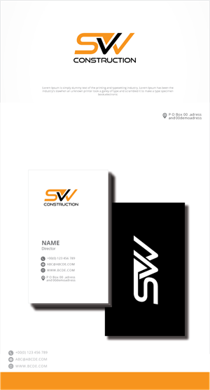 Logo Design by zebronicgraphic for SVV Construction  | Design: #34949751