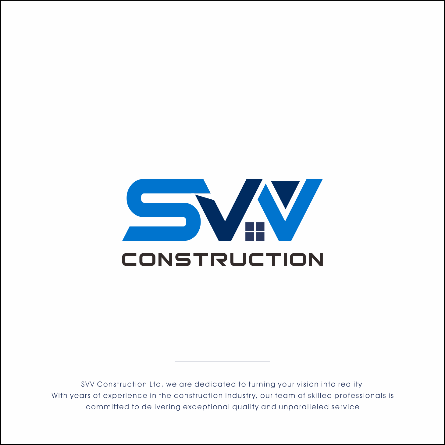 Logo Design by vinch std for SVV Construction  | Design #34973388