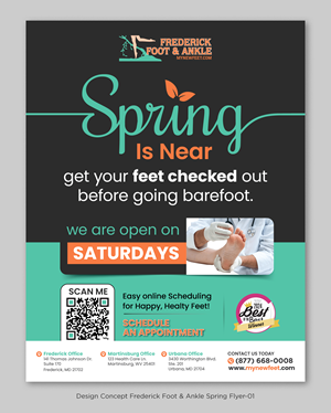 Flyer Design by D Creative for Frederick Foot & Ankle | Design: #34964494