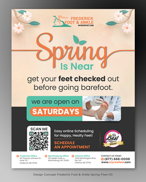 Flyer Design by D Creative for Frederick Foot & Ankle | Design: #34965500