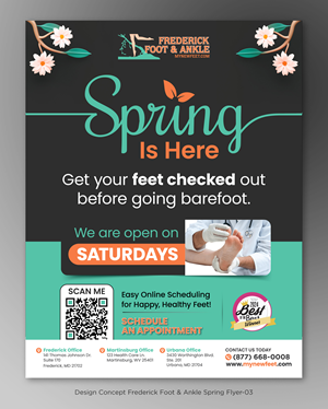 Flyer Design by D Creative for Frederick Foot & Ankle | Design: #34966966