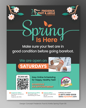 Flyer Design by D Creative for Frederick Foot & Ankle | Design: #34994369