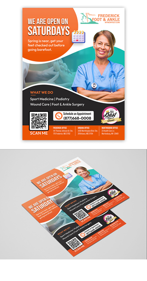 Design de Flyer par Finley Johnson pour Frederick Foot & Ankle | Design #34961533