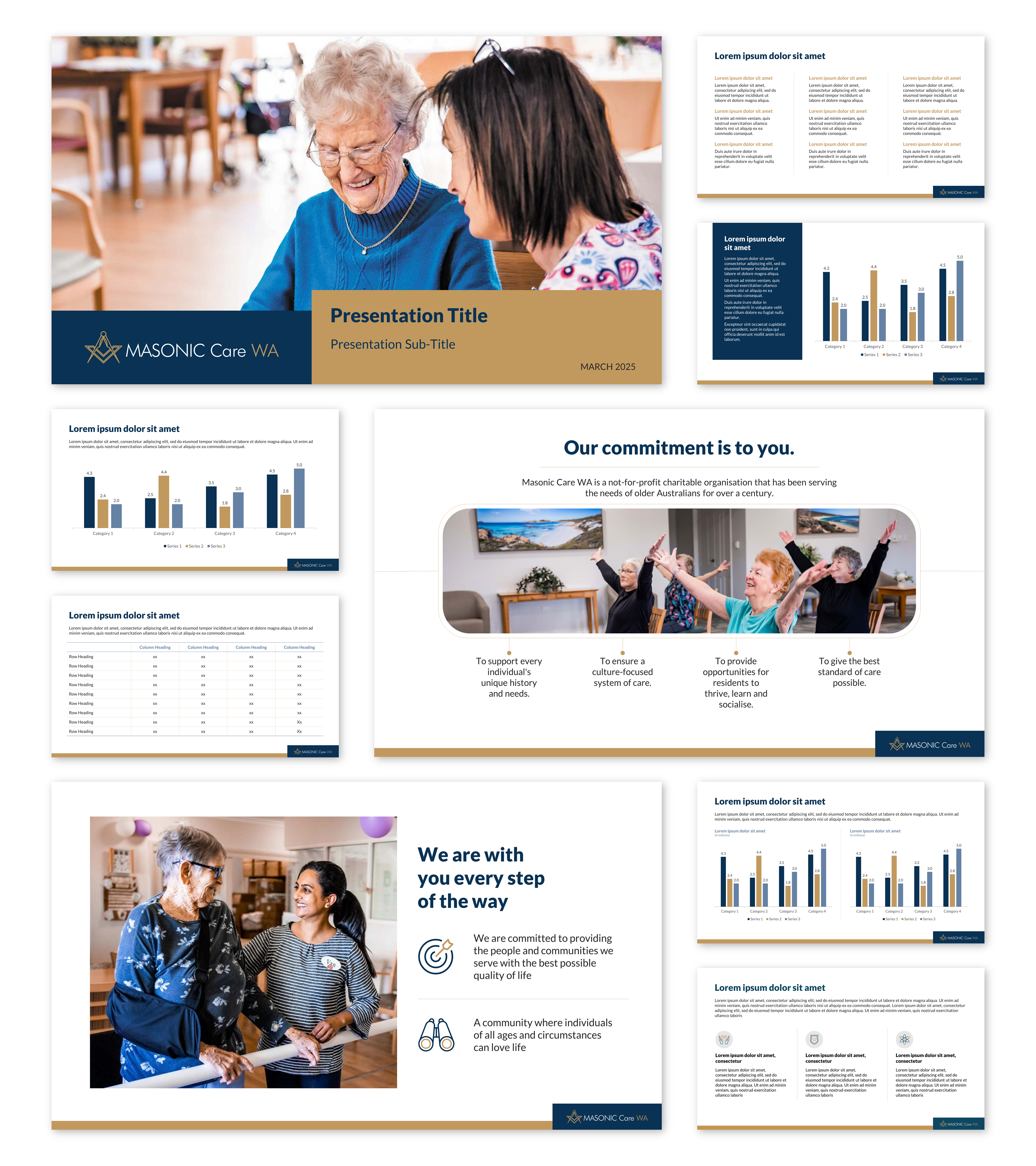 PowerPoint Design by CraftednStyled for Masonic Care WA | Design #34974017