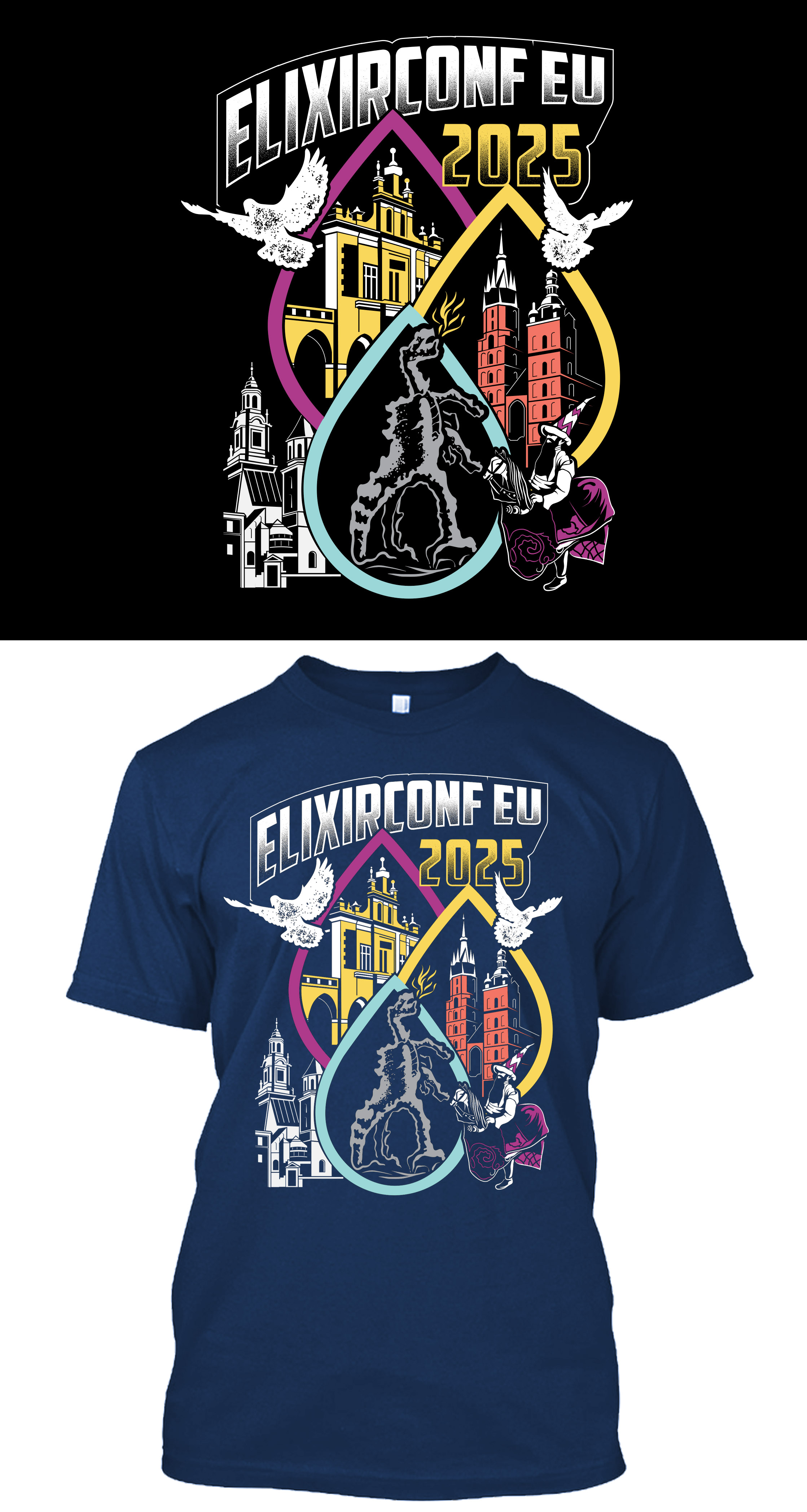 T-shirt Design by APHOTIC APPAREL for Erlang Solutions Ltd.  | Design #35001232