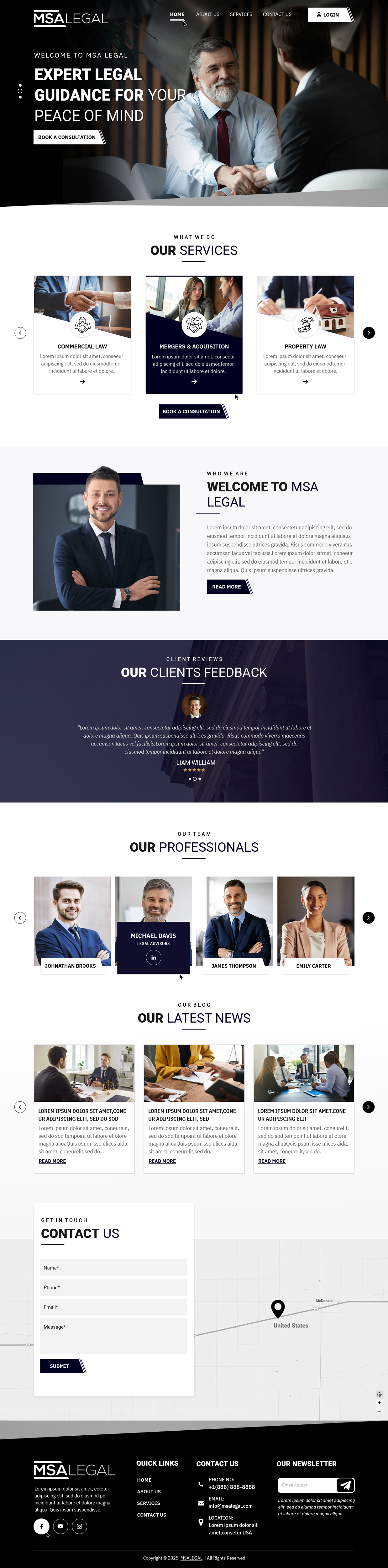 Diseño Web por Designertecnoz. para MSA LEGAL | Diseño #34980810