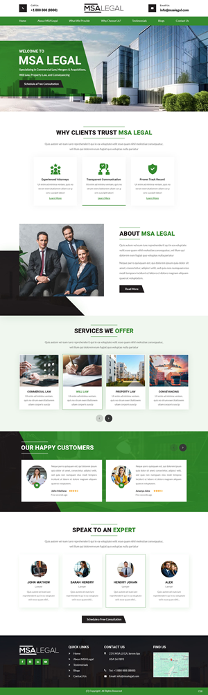 Web-Design von pb für MSA LEGAL | Design: #34996441